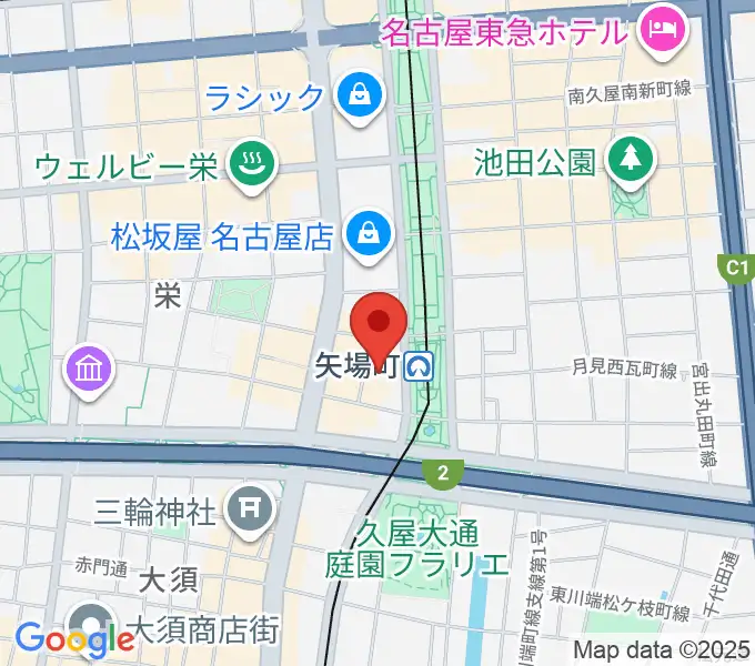 タワーレコード名古屋パルコ店の地図