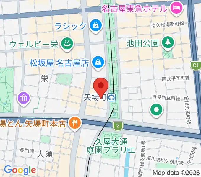 タワーレコード名古屋パルコ店の地図