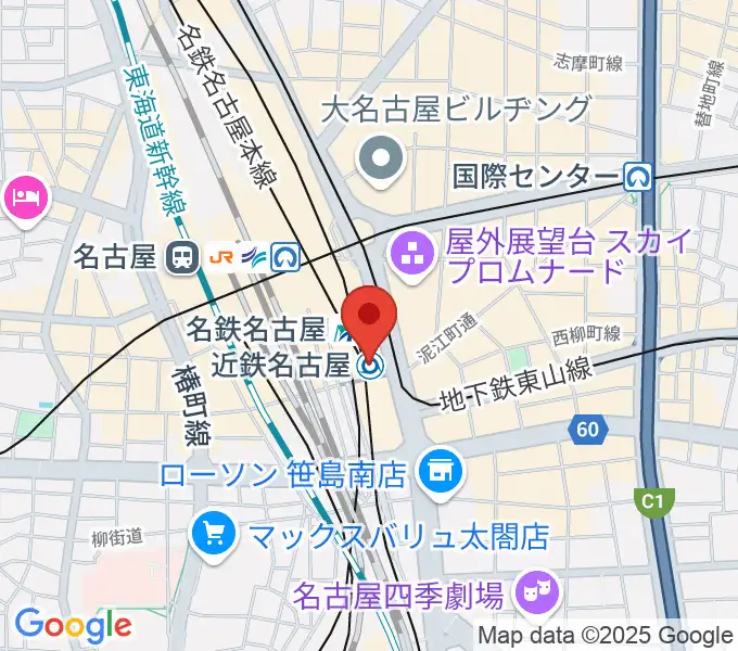 タワーレコード名古屋近鉄パッセ店の地図