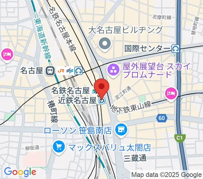 タワーレコード名古屋近鉄パッセ店の地図