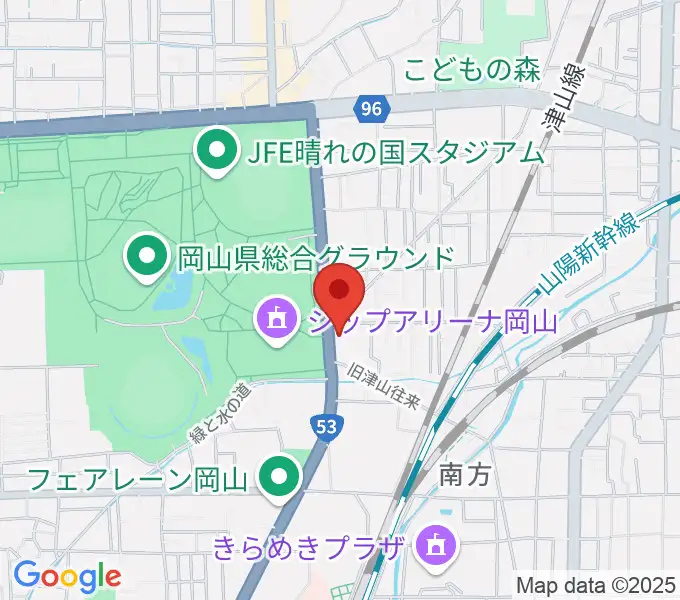 FlowerMusic 岡山音楽芸術センターの地図