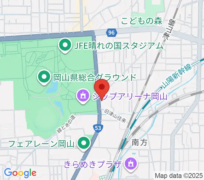 FlowerMusic 岡山音楽芸術センターの地図