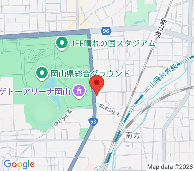FlowerMusic 岡山音楽芸術センターの地図