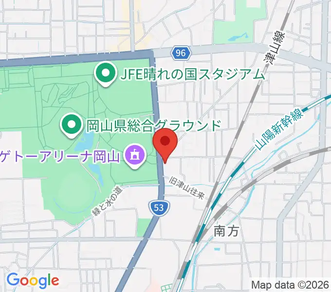 FlowerMusic 岡山音楽芸術センターの地図