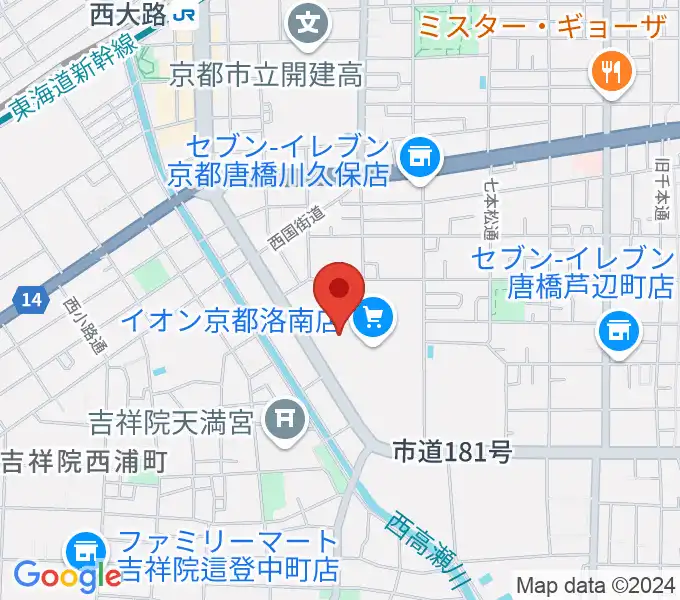 JEUGIAカルチャーセンター イオン洛南の地図