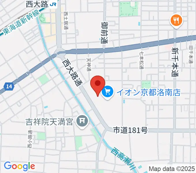 JEUGIAカルチャーセンター イオン洛南の地図