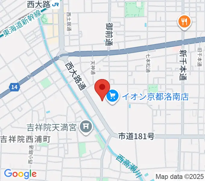 JEUGIAカルチャーセンター イオン洛南の地図