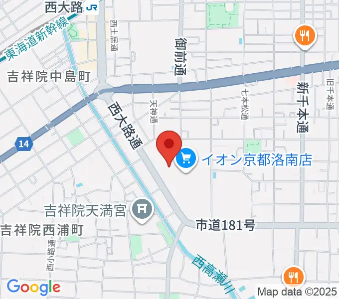 JEUGIAカルチャーセンター イオン洛南の地図