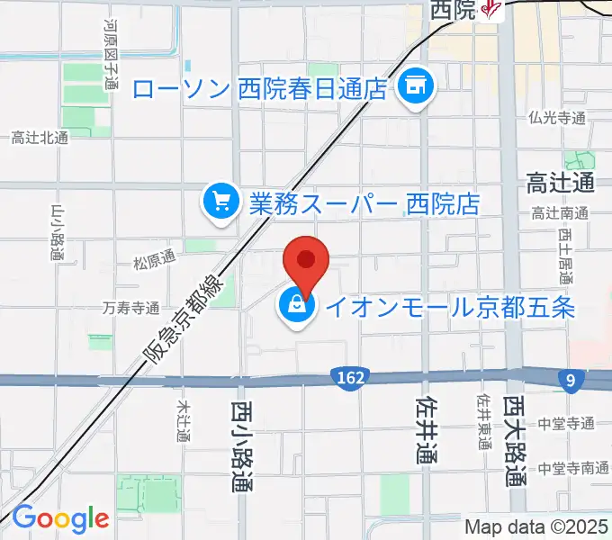 JEUGIAカルチャーセンター イオンモール京都五条の地図