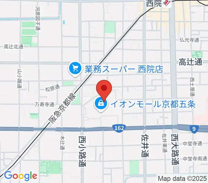 JEUGIAカルチャーセンター イオンモール京都五条の地図