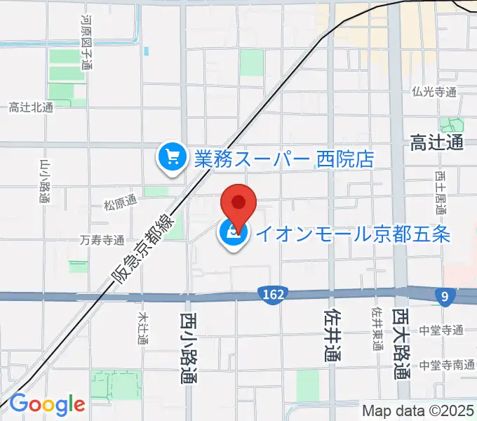 JEUGIAカルチャーセンター イオンモール京都五条の地図