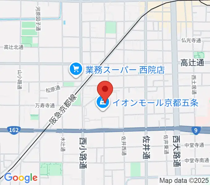 JEUGIAカルチャーセンター イオンモール京都五条の地図