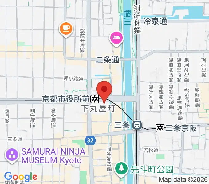 JEUGIAフォーラム御池の地図