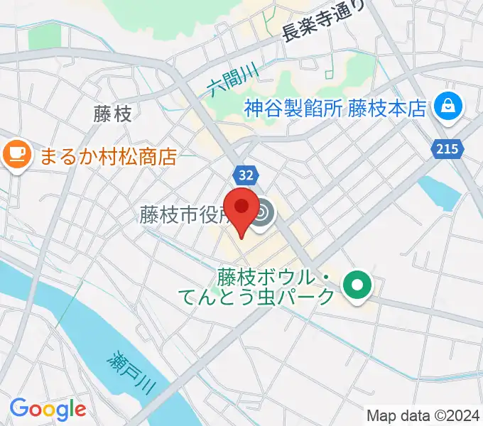 藤枝市民会館の地図