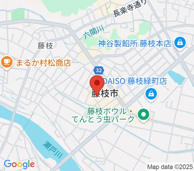 藤枝市民会館の地図