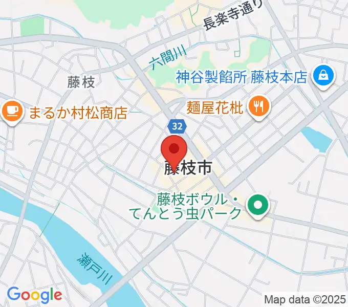 藤枝市民会館の地図