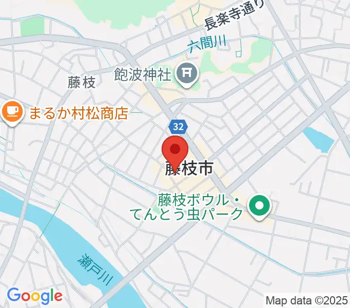 藤枝市民会館の地図