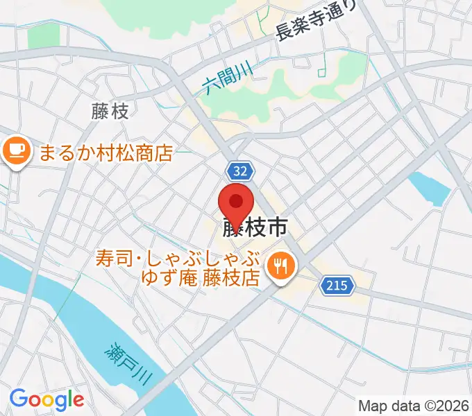 藤枝市民会館の地図