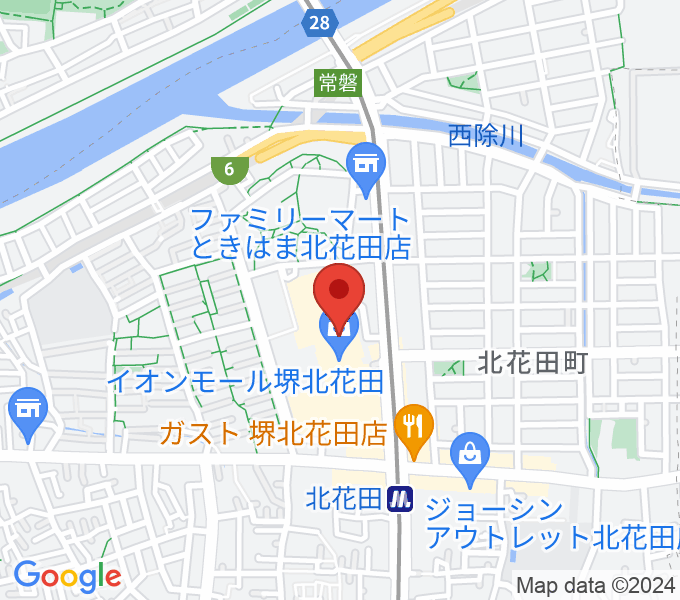 タワーレコード北花田店の場所