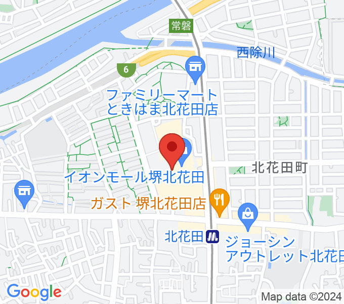 JEUGIAカルチャーセンター イオンモール堺北花田の場所