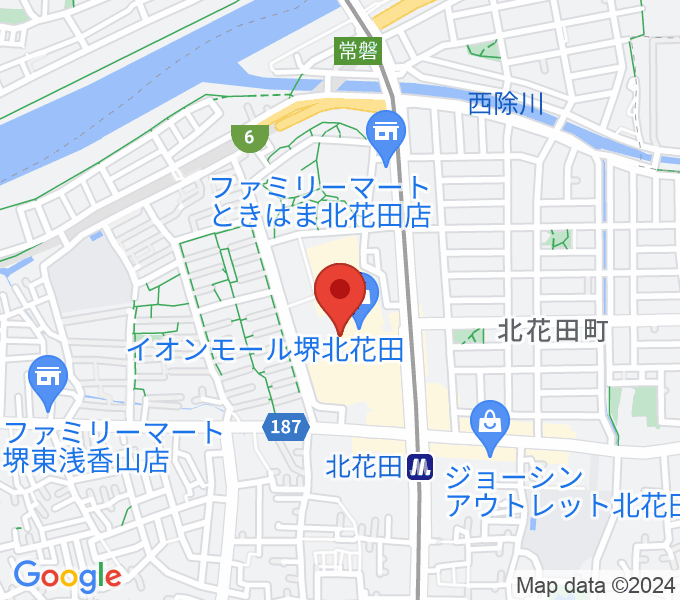 JEUGIAカルチャーセンター イオンモール堺北花田の場所