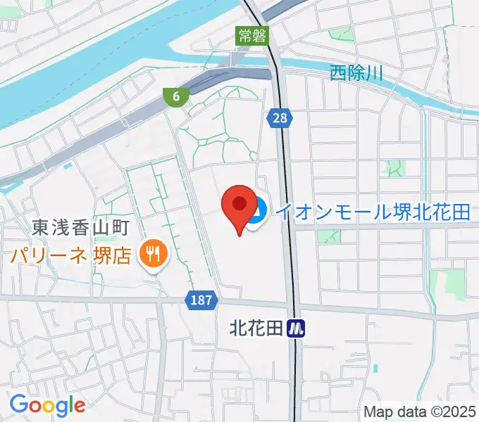 JEUGIAカルチャーセンター イオンモール堺北花田の地図