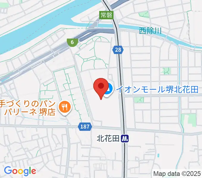 JEUGIAカルチャーセンター イオンモール堺北花田の地図