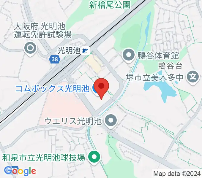 JEUGIAカルチャーセンター 光明池の地図