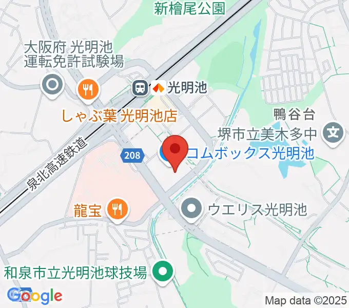 JEUGIAカルチャーセンター 光明池の地図