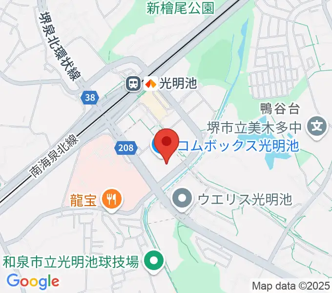 JEUGIAカルチャーセンター 光明池の地図