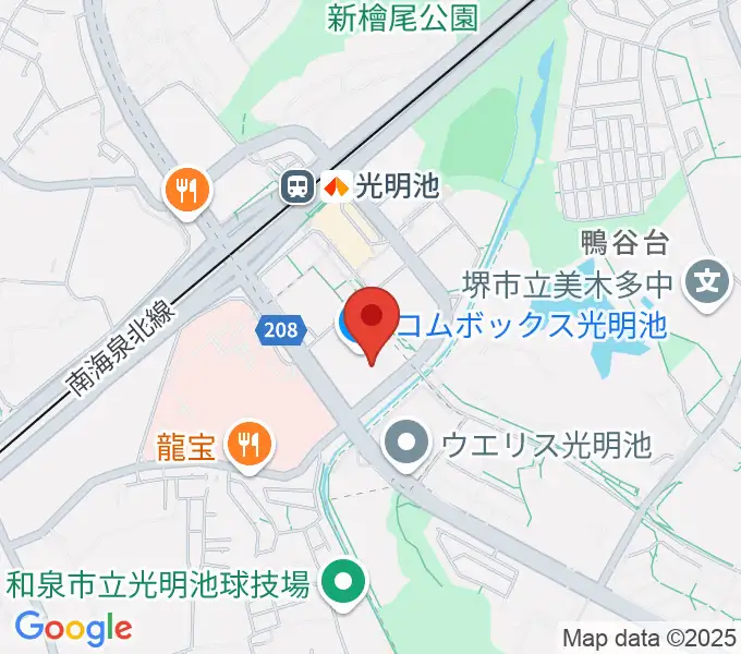 JEUGIAカルチャーセンター 光明池の地図