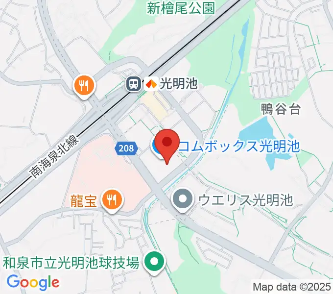JEUGIAカルチャーセンター 光明池の地図