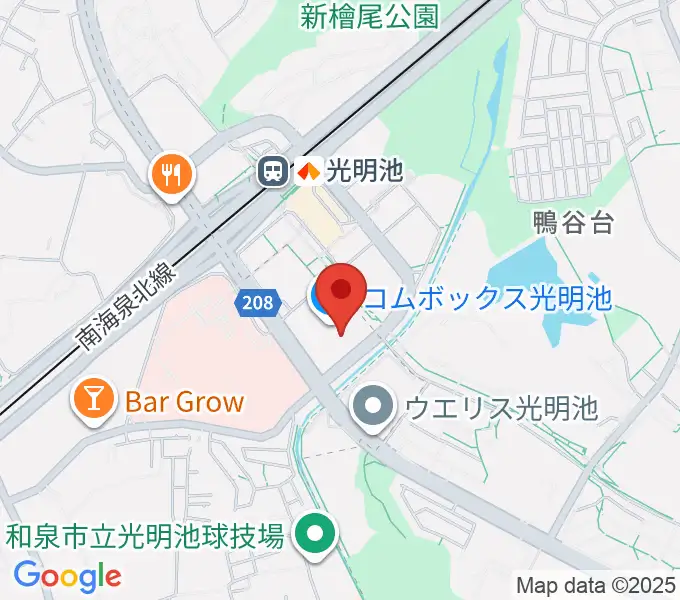 JEUGIAカルチャーセンター 光明池の地図