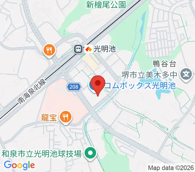 JEUGIAカルチャーセンター 光明池の地図