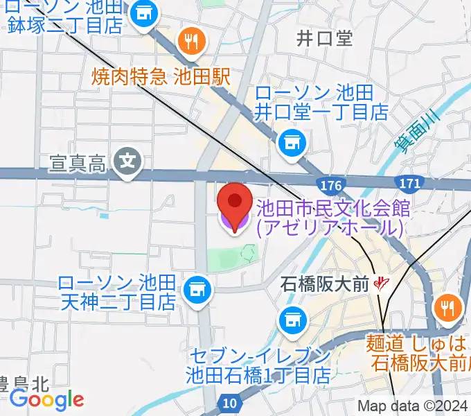 スタジオアゼリアの地図