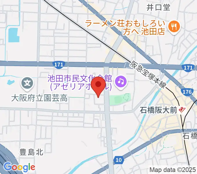 池田市立カルチャープラザの地図