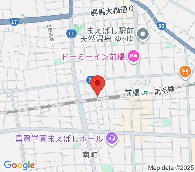 ダストボウル前橋店の地図