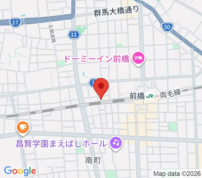 ダストボウル前橋店の地図