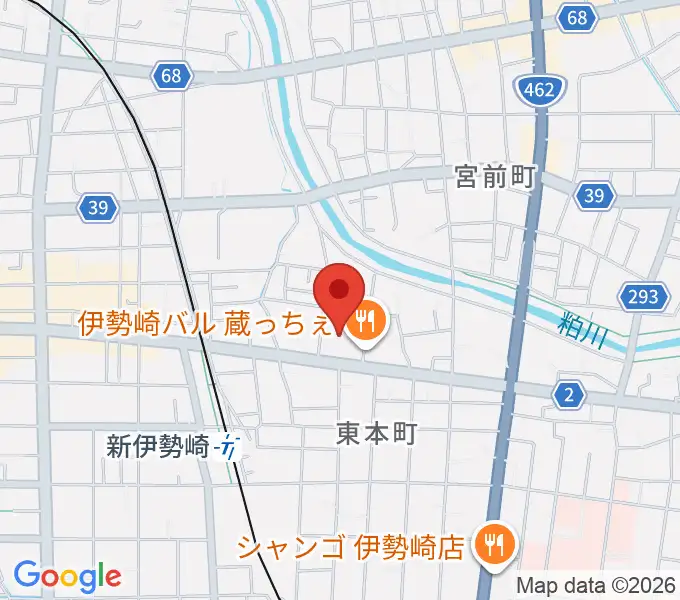 ダストボウル伊勢崎店の地図