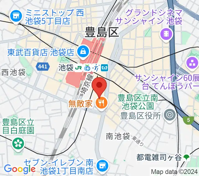 池袋コミュニティ・カレッジの地図