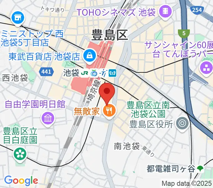 池袋コミュニティ・カレッジの地図