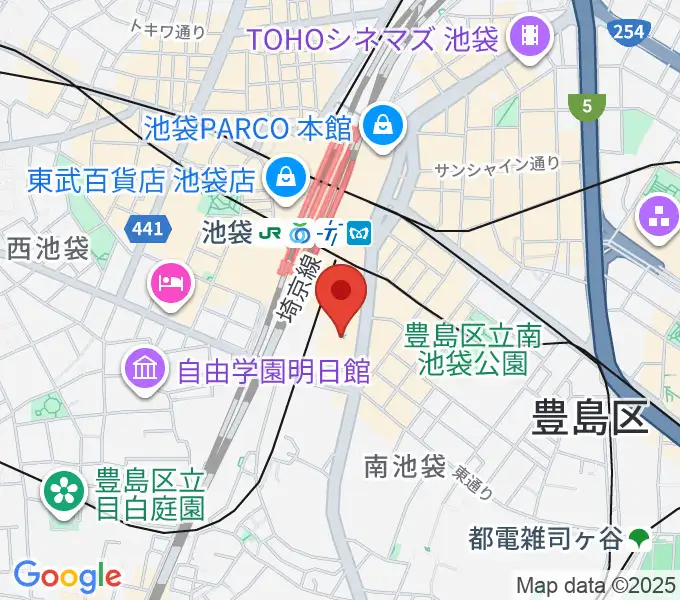 池袋コミュニティ・カレッジの地図