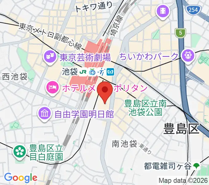 池袋コミュニティ・カレッジの地図