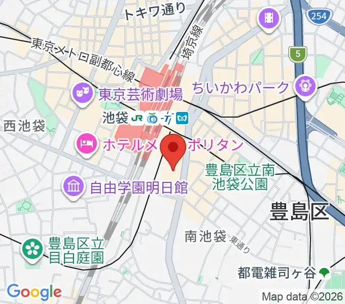 池袋コミュニティ・カレッジの地図