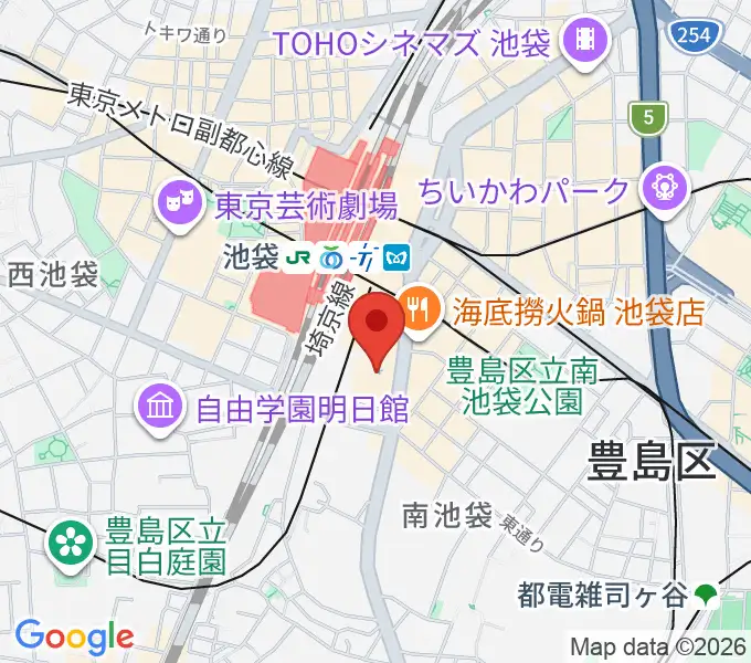 池袋コミュニティ・カレッジの地図