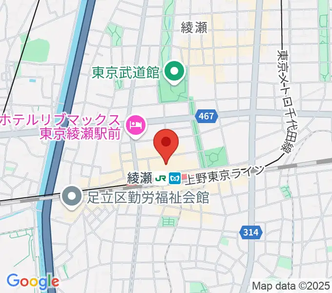 セブンカルチャークラブ綾瀬の地図