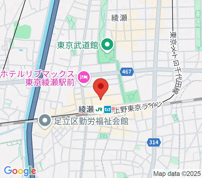 セブンカルチャークラブ綾瀬の地図