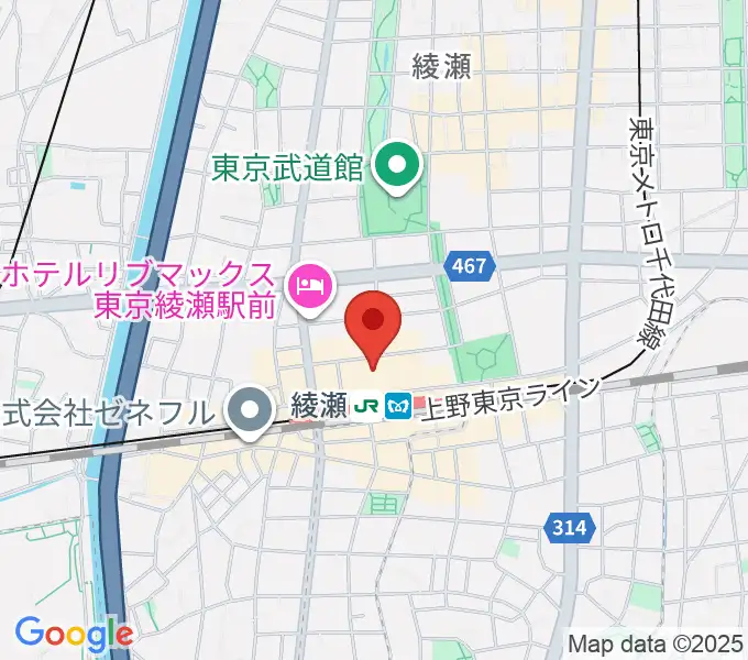セブンカルチャークラブ綾瀬の地図