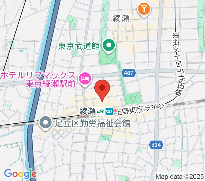 セブンカルチャークラブ綾瀬の地図