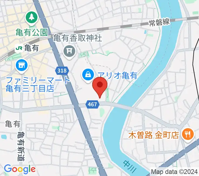 セブンカルチャークラブ亀有の地図